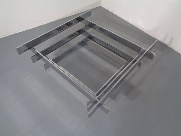 Sculptural Chrome Coffee Table by David Hicks, Italy, 1960s