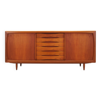 Buffet en teck, design danois, années 1970, fabricant : Dyrlund