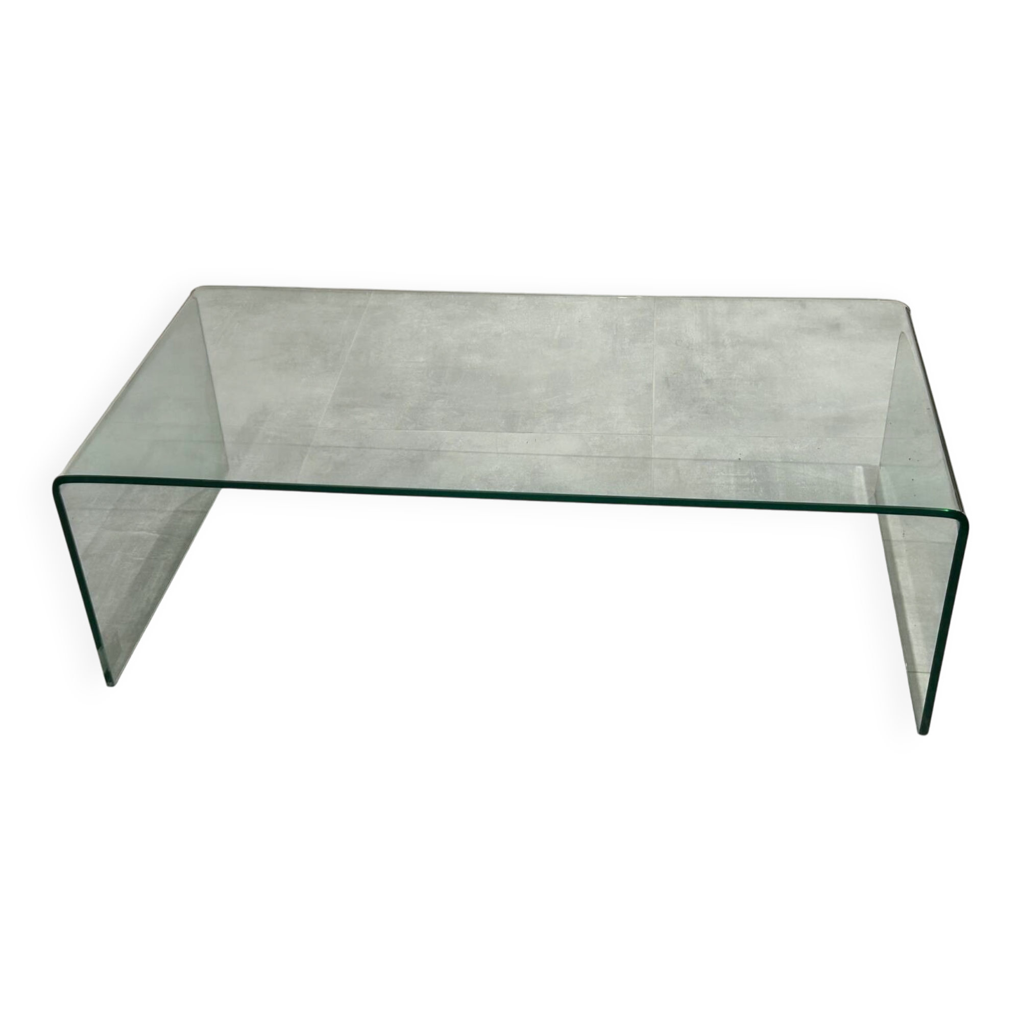 Modernist tempered glass coffee table
