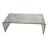 Modernist tempered glass coffee table