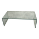 Modernist tempered glass coffee table