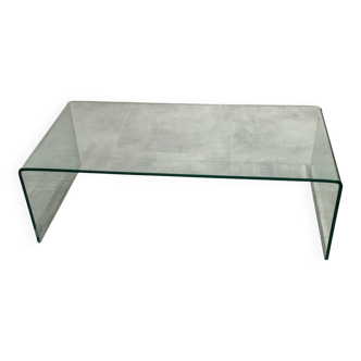 Modernist tempered glass coffee table