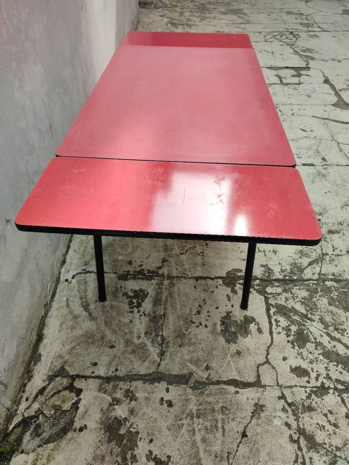 Vintage red formica table