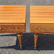 Paire de tables de nuit, vintage, années 50 / 60, marqueterie