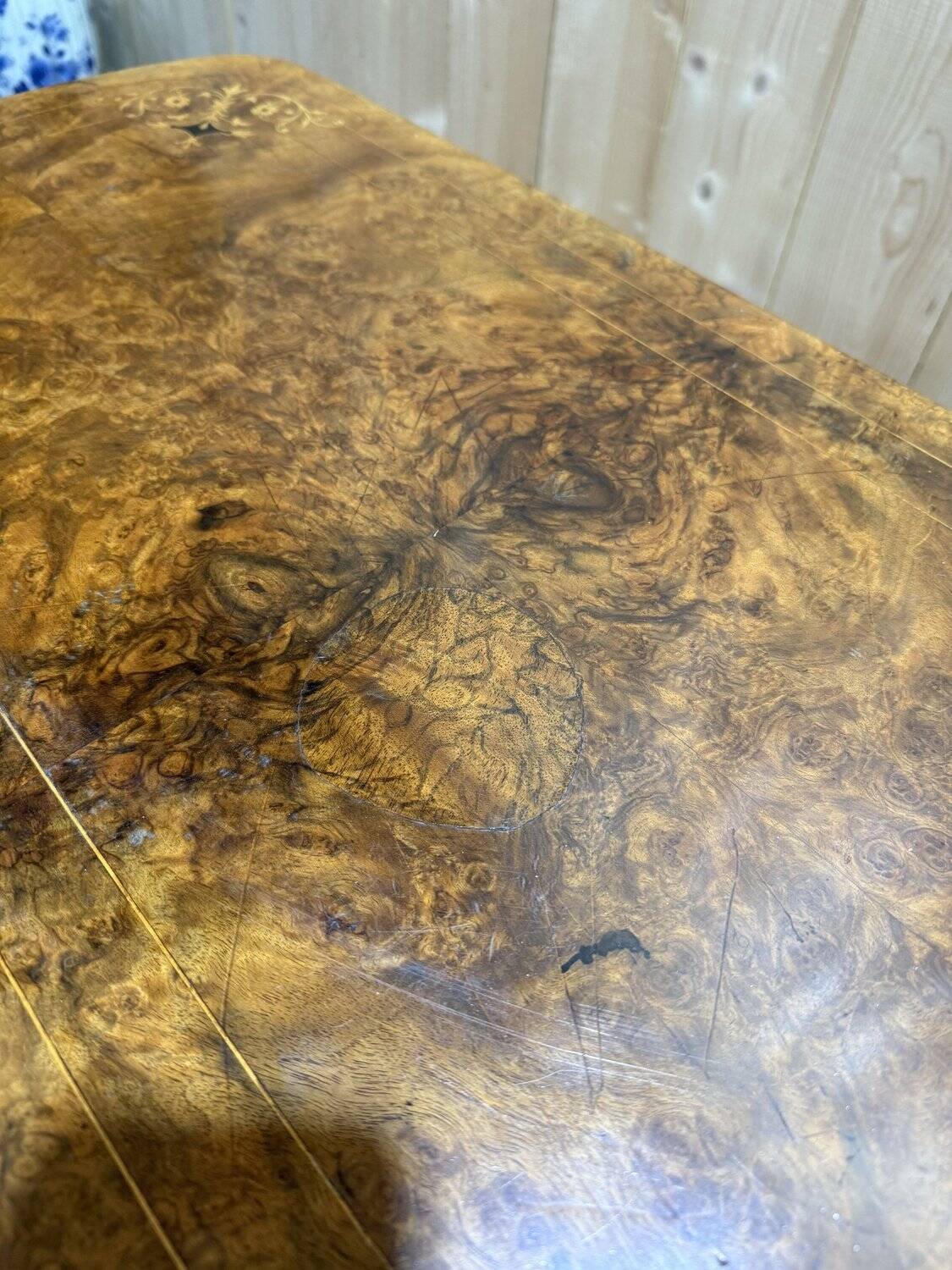 English game table - Victorian in marquetry