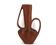 Large sculptural jar vase with handles in wood, 1950s