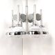 Vintage italian glass globe space age chandelier, 1970s