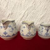 3 anciens pots à lait ou crémiers en faïence de Sarreguemines Digoin