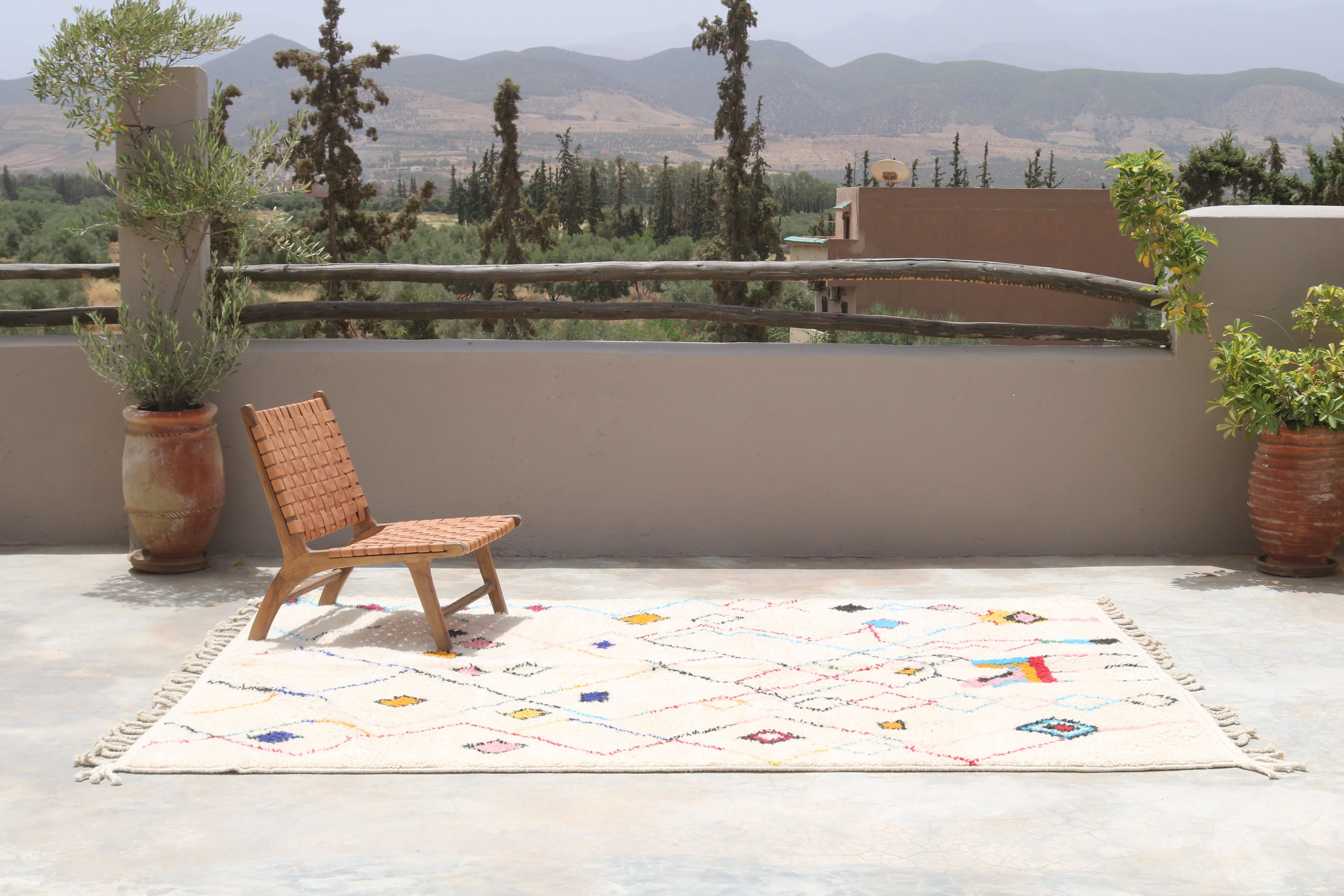 Large handmade colourful rug, 300 x 210 cm - G1081