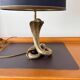 Cobra sculptural lamp in brass – Vintage French work, circa 19