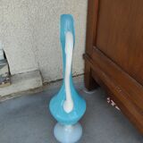 Vase carafe opaline bleue Murano