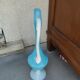 Murano blue opaline carafe vase