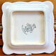 9 old square plates for cake, dessert, and aperitif from Longwy Moustier.