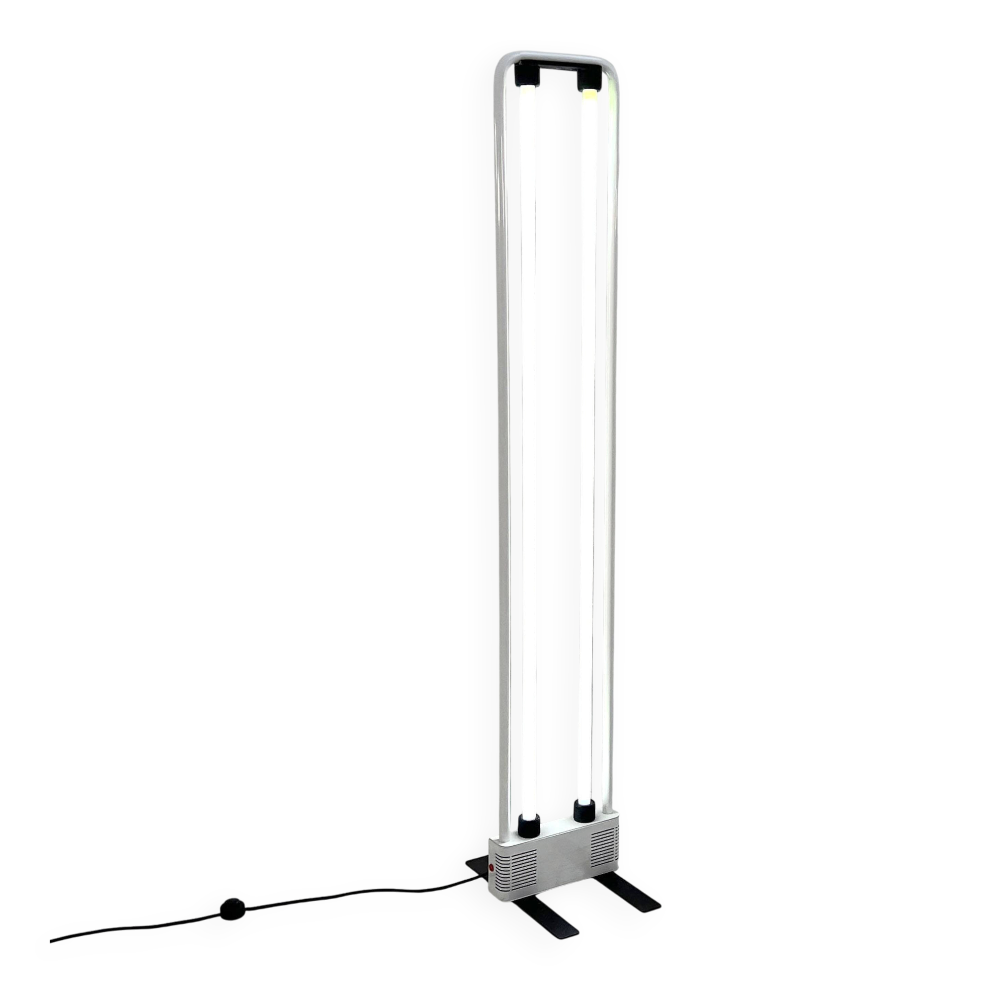 White floor lamp by Gian N. Gigante for Zerbetto, 1980