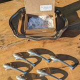 Vintage silver metal knife holders