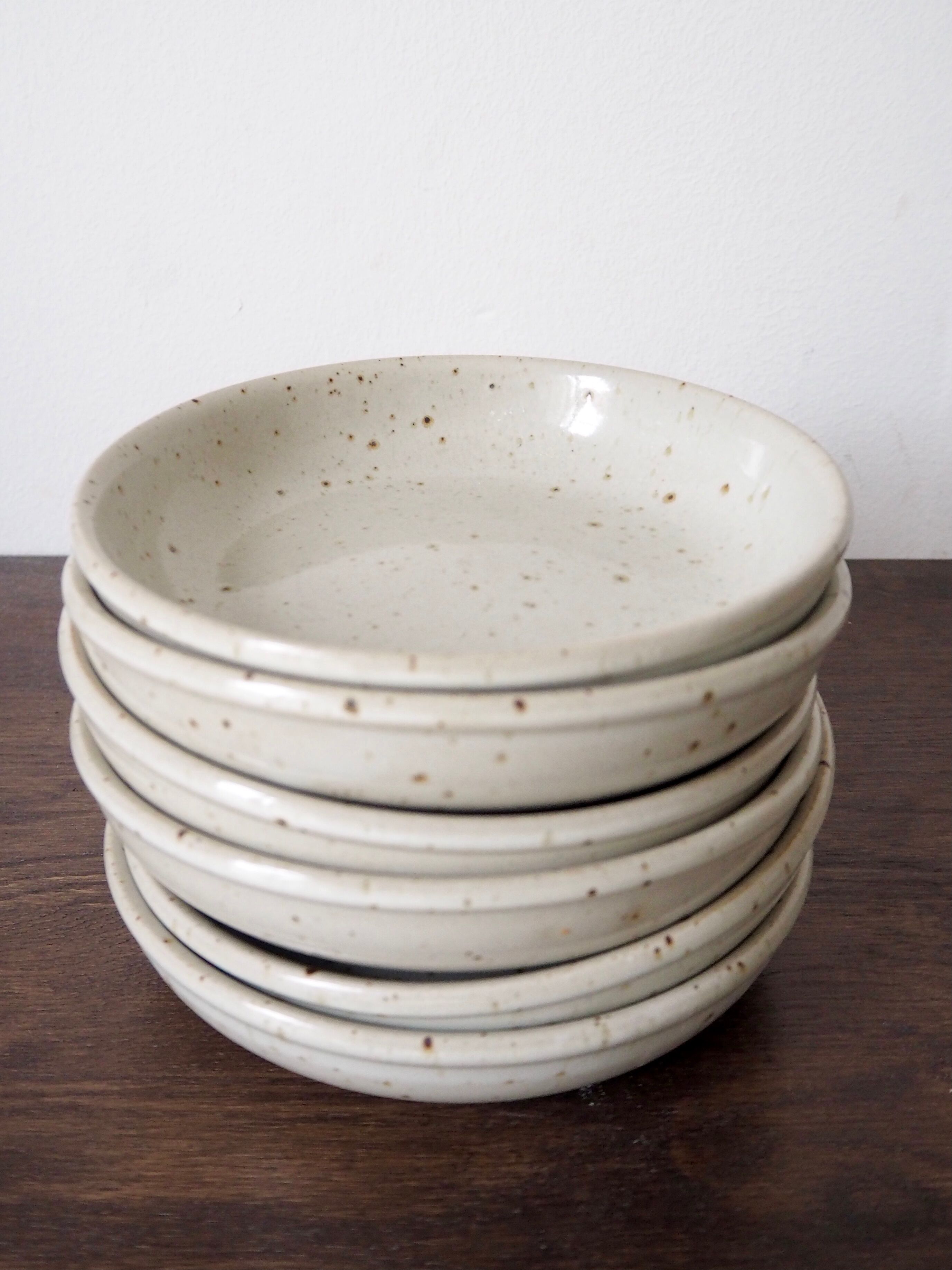 Set of 6 plates caps in pyrite sandstone Sandstone of the Marais