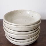 Set of 6 plates caps in pyrite sandstone Sandstone of the Marais