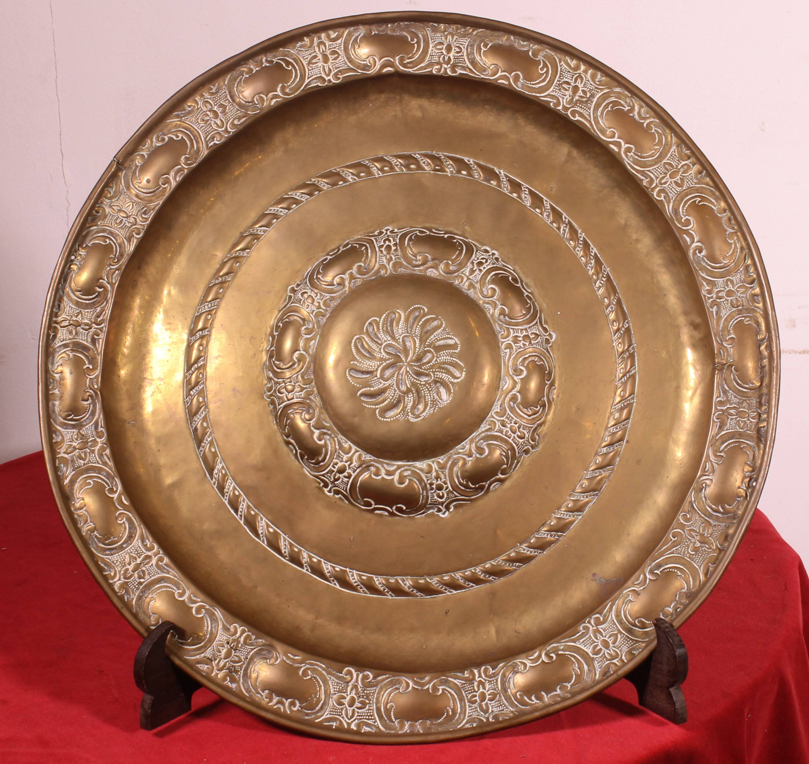 brass offering or quest dish - France - 18th century