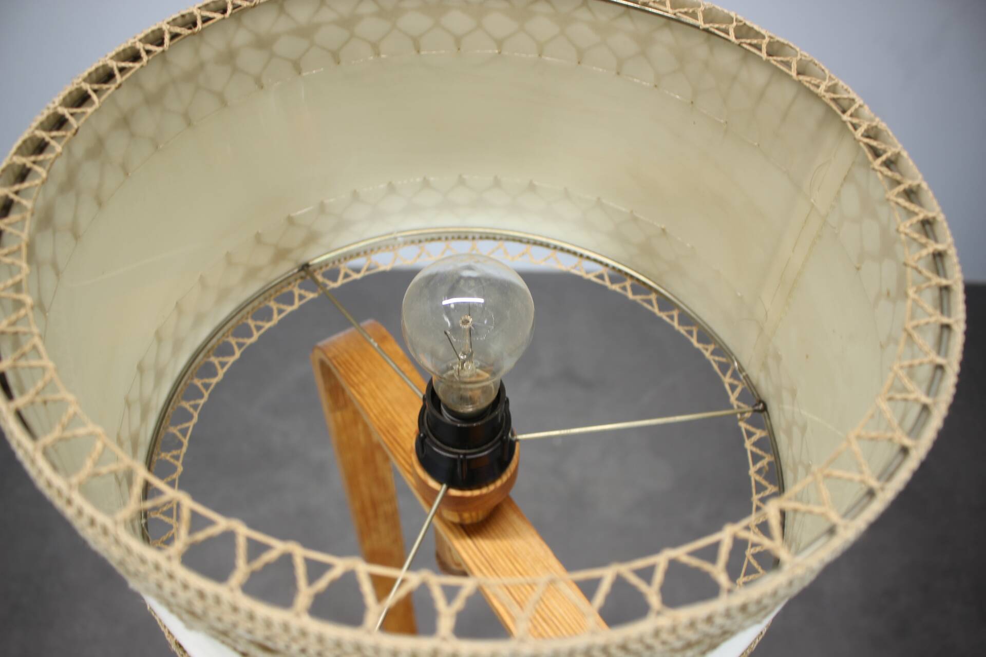 Scandinavian wooden floor lamp, 1960s