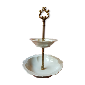 Presentoir en porcelaine blanche