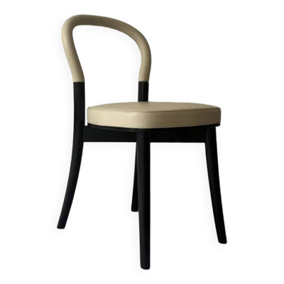 chaises en frene et cuir beige ''Goteborg'' par Gunnar Asplund pour cassina