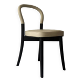 chaises en frene et cuir beige "Goteborg" par Gunnar Asplund pour cassina