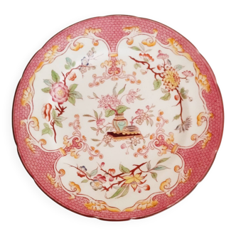 Assiette à dessert en porcelaine décor Minton 235, Sarreguemines