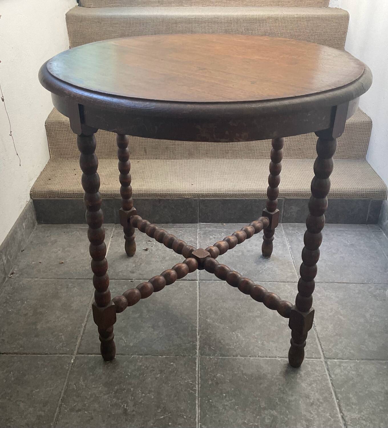 Table guéridon bois années 30/40