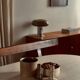 Table à manger Roche Bobois en travertin italien – Années 70/80
