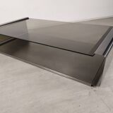 Stainless steel coffee table design Roche Bobois