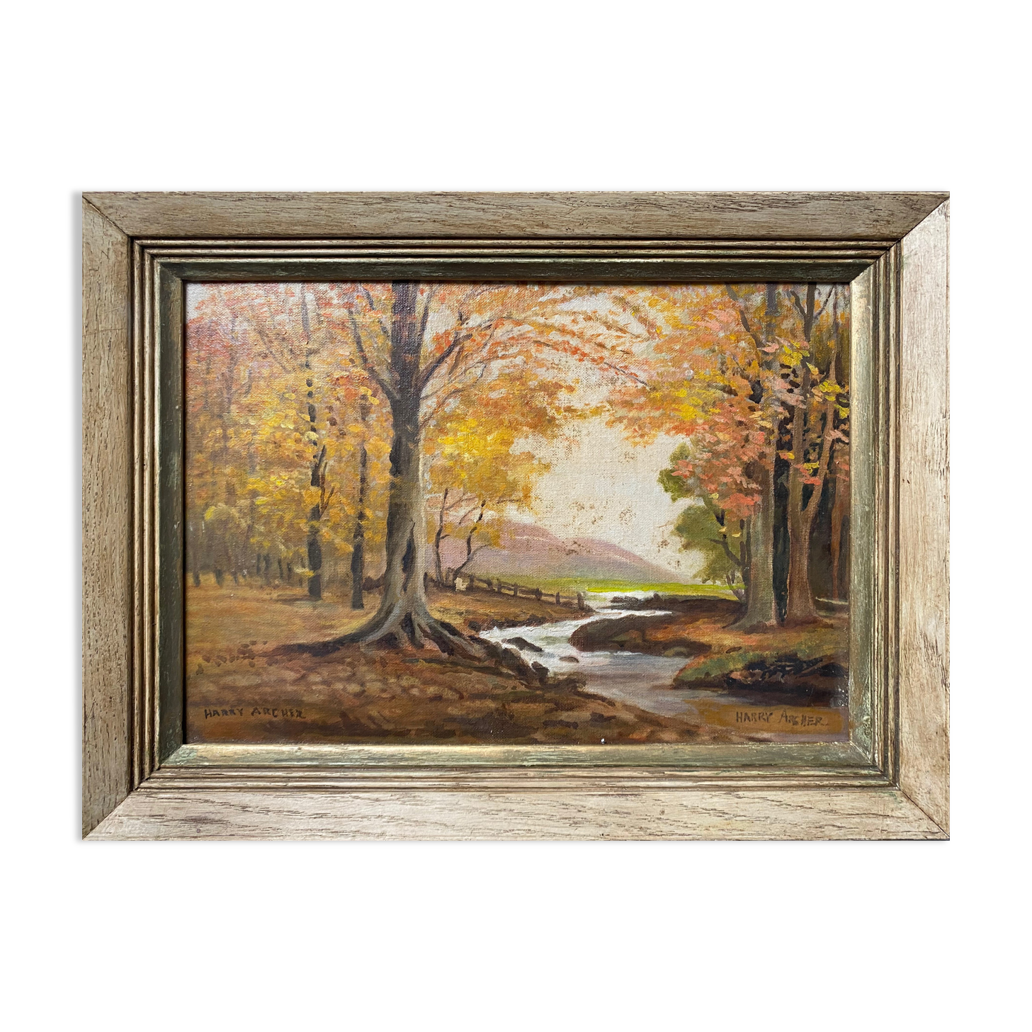 Painting HST/P circa 1950 "Autumn Landscape" by Harry Archer (Washington)