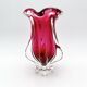 Organic Art Vase Josef Hospodka - Sommerso Ruby/Mandarin
