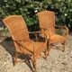 Pair of rattan armchairs