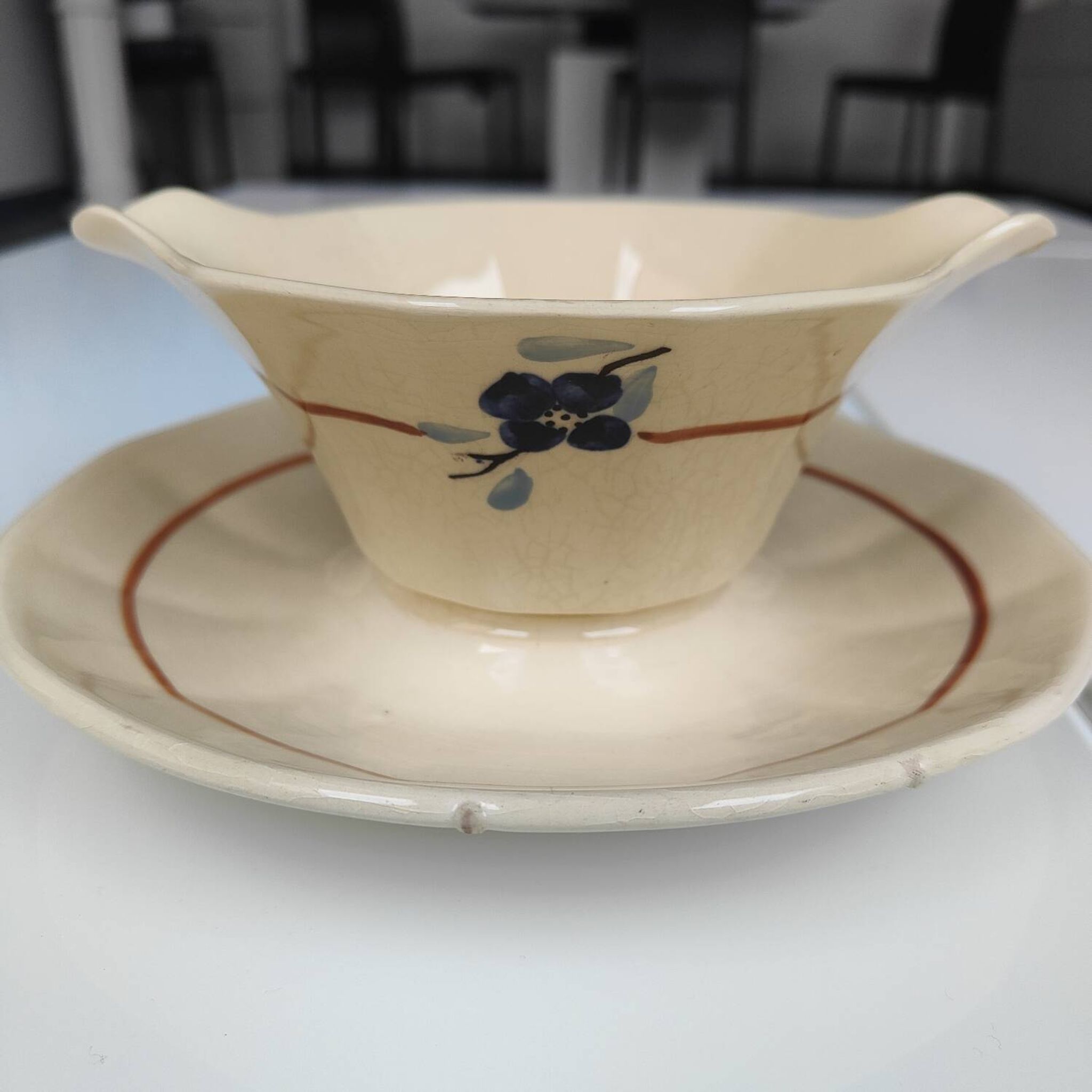 Sarreguemines sauce boat