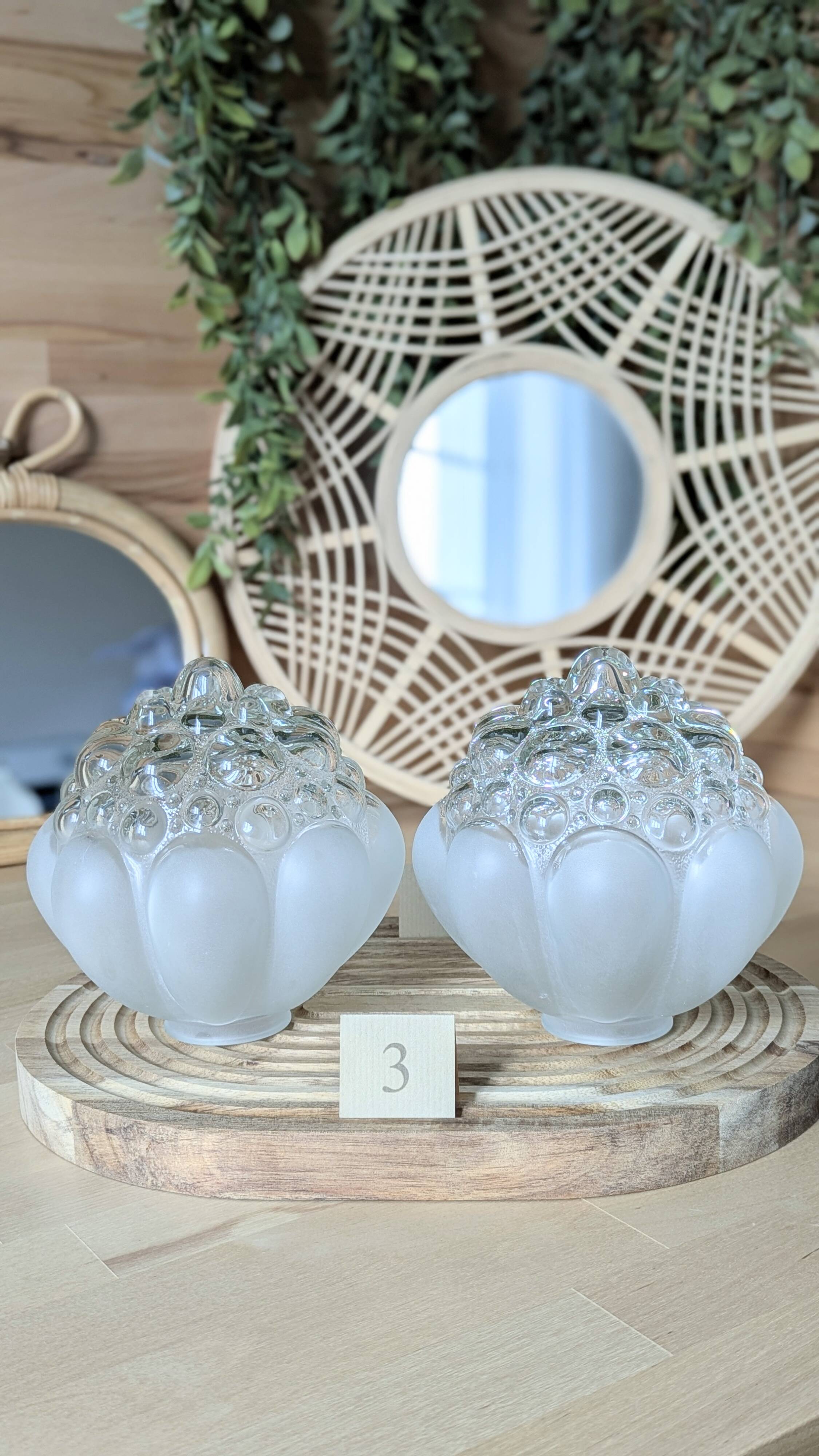 Set of 2 globes by Helena Tynell