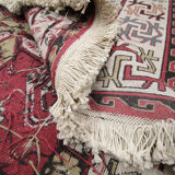 Tapis afghan Soumakh traditionnel en laine rouge Rug-122x183cm