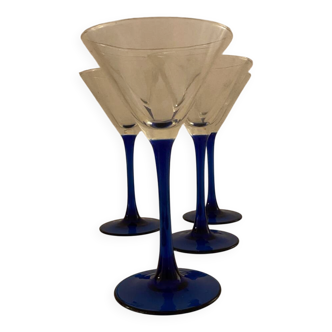 Verres à pied cocktail Luminarc bleu