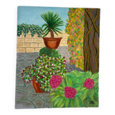 Tableau moderniste représentant des plantes peintre à l’huile