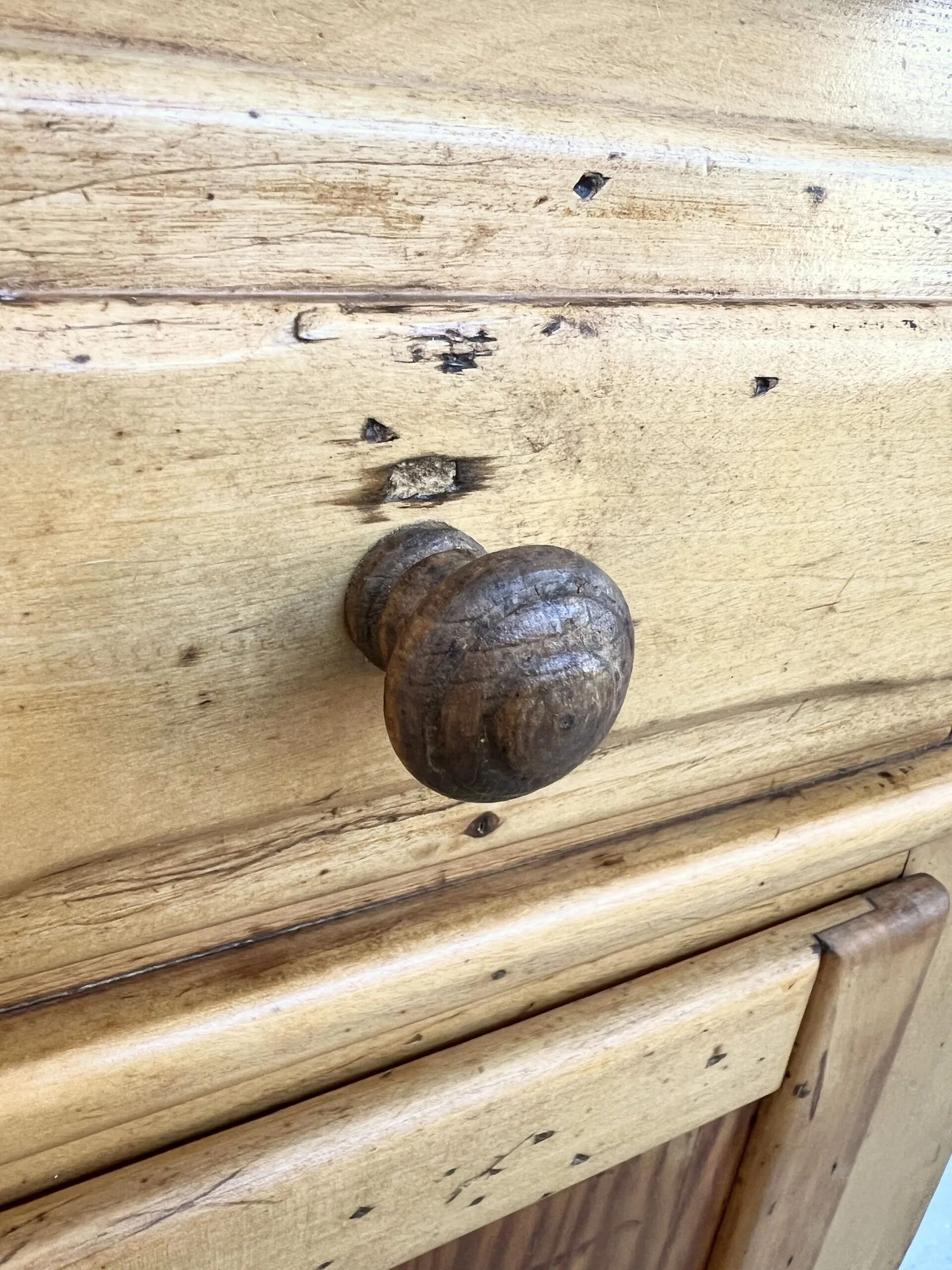 Buffet & Mirror XXL "Workshop Spirit" Set – Patinated Pine