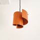 Light orange swirl shaped pendant or ceiling lamp by Simon P. Henningsen for Lyfa, Denmark 1960's