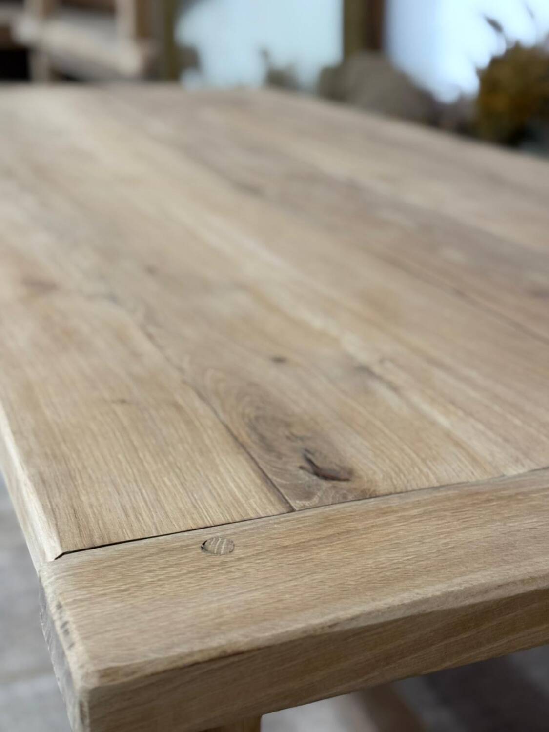 large solid oak farmhouse table