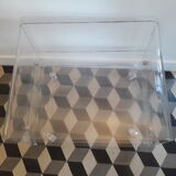 David Lange coffee table on wheels Plexiglas hifi furniture