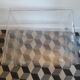 Table basse David Lange sur roulettes plexiglas
