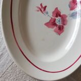 Plat de service, ravier fleuri Digoin Clématite