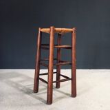 Brutalist bar stool by Charles Dudouyt, France, 1940s.