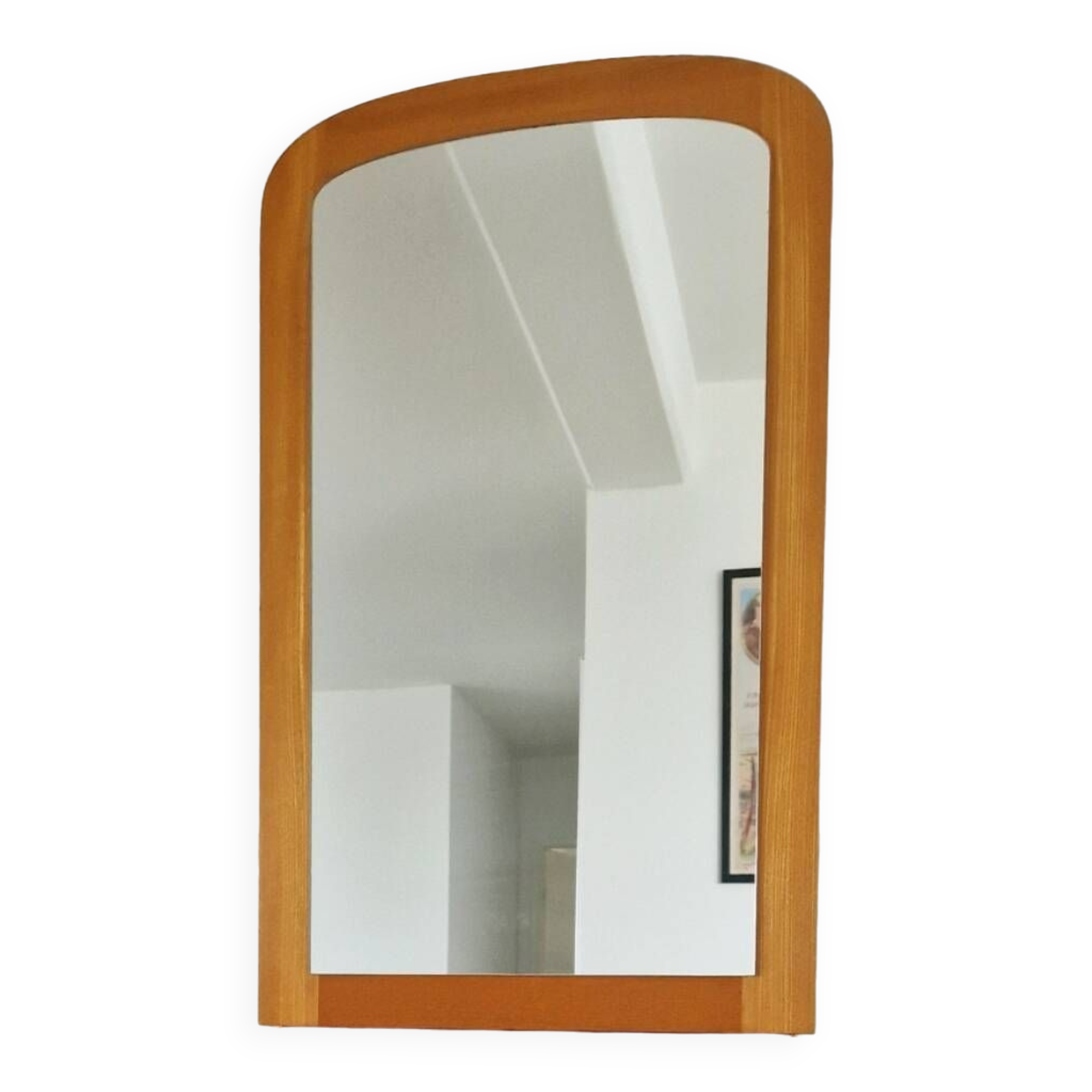 Scandinavian vintage wooden mirror