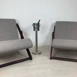 Pair of folding armchairs