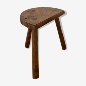 Tabouret tripode bois naturel