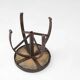 Industrial Black Metal Stool with Frame, France  1920s