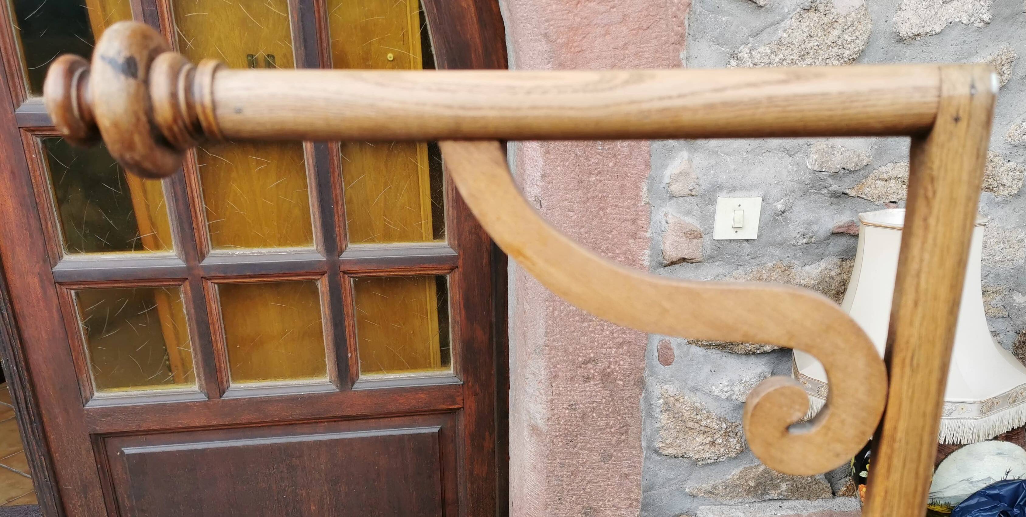 Old cradle with solid oak canopy